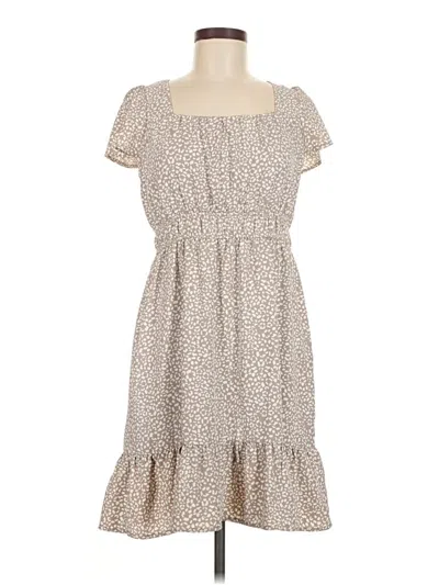 Pre-owned Pink Rose Casual Dress In Brown