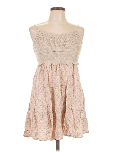 Pre-owned Pink Rose Casual Dress In Brown