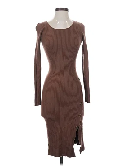 Pre-owned Pink Rose Casual Dress In Brown