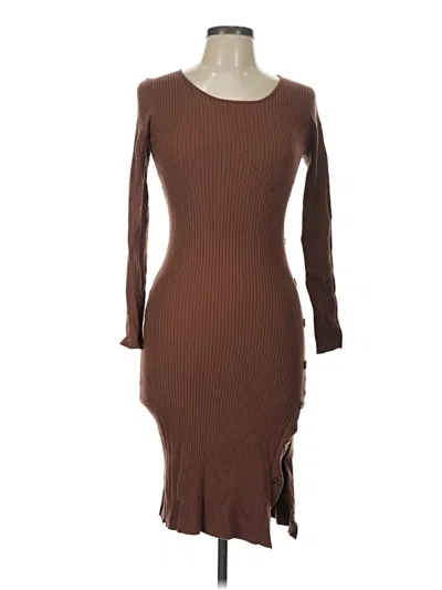 Pre-owned Pink Rose Casual Dress In Brown