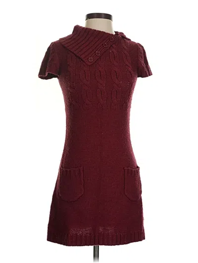 Pre-owned Pink Rose Casual Dress In Burgundy