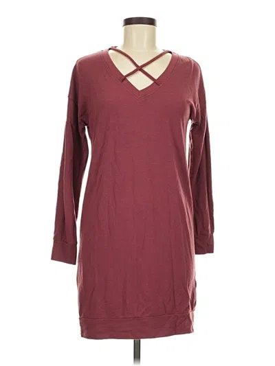 Pre-owned Pink Rose Casual Dress In Burgundy