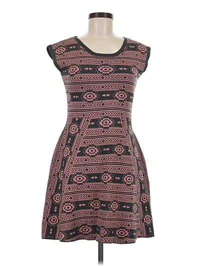 Pre-owned Pink Rose Casual Dress In Burgundy