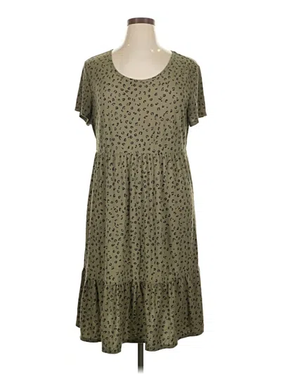 Pre-owned Pink Rose Casual Dress In Green