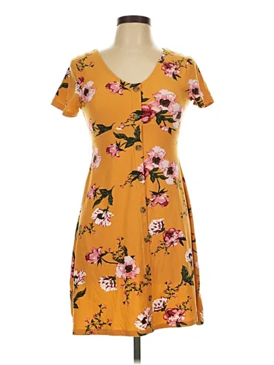 Pre-owned Pink Rose Casual Dress In Orange