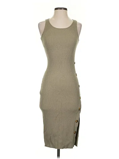 Pre-owned Pink Rose Casual Dress In Tan