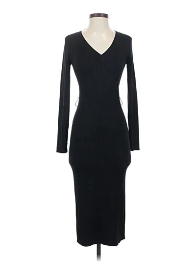 Pre-owned Pink Rose Cocktail Dress In Black