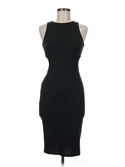 Pre-owned Pink Rose Cocktail Dress In Black