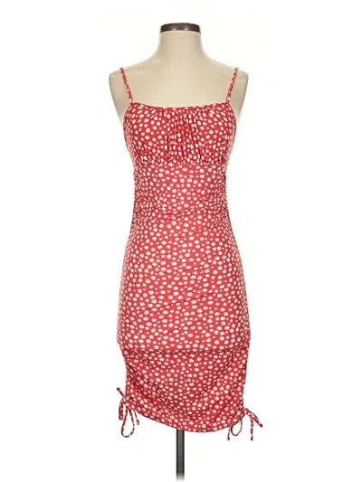 Pre-owned Pink Rose Cocktail Dress In Red