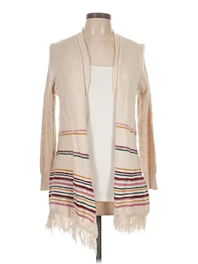 Pre-owned Pink Rose Kimono In Tan