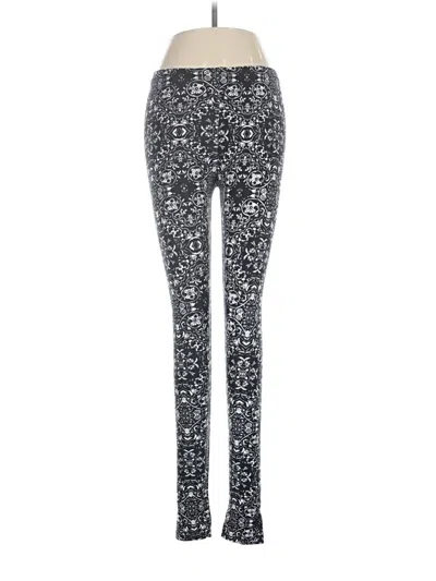 Pre-owned Pink Rose Leggings In Silver