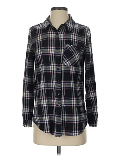 Pre-owned Pink Rose Long Sleeve Button Down Shirt In Black