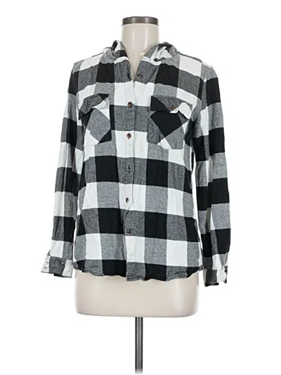 Pre-owned Pink Rose Long Sleeve Button Down Shirt In Gray