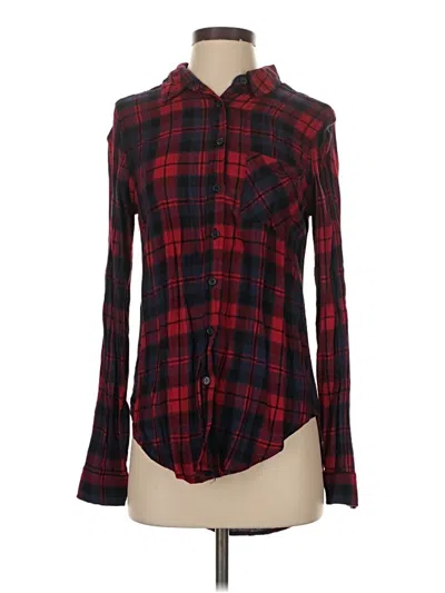 Pre-owned Pink Rose Long Sleeve Button Down Shirt In Red