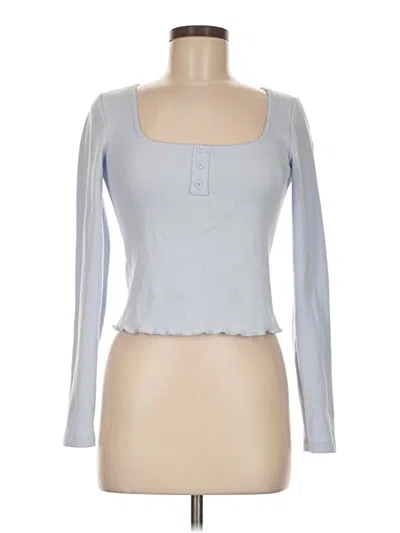 Pre-owned Pink Rose Long Sleeve Top Gray Sweetheart Neckline Tops