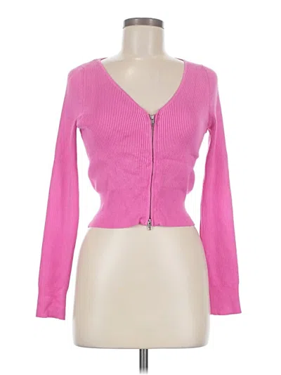 Pre-owned Pink Rose Long Sleeve Top Pink Sweetheart Neckline Tops