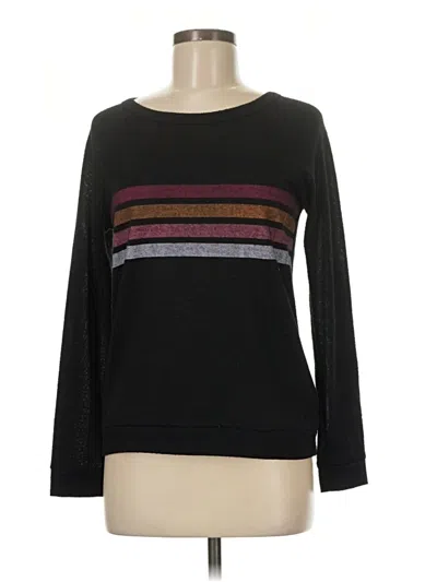 Pre-owned Pink Rose Long Sleeve T-shirt In Black