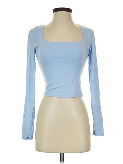 Pre-owned Pink Rose Long Sleeve T-shirt In Blue