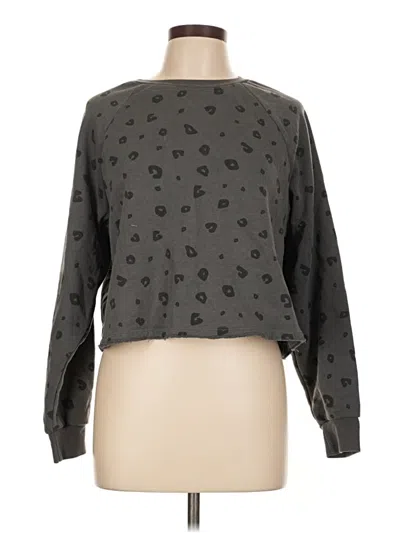 Pre-owned Pink Rose Long Sleeve T-shirt In Gray