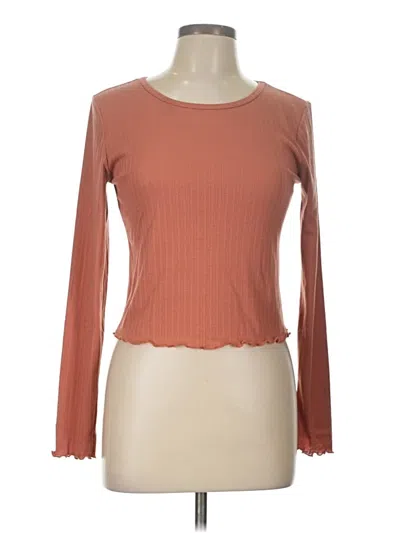 Pre-owned Pink Rose Long Sleeve T-shirt In Orange