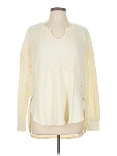 Pre-owned Pink Rose Long Sleeve T-shirt In White