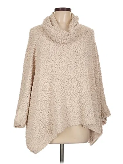 Pre-owned Pink Rose Poncho In Brown