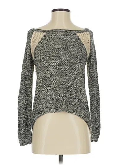 Pre-owned Pink Rose Pullover Sweater In Black