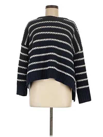 Pre-owned Pink Rose Pullover Sweater In Black