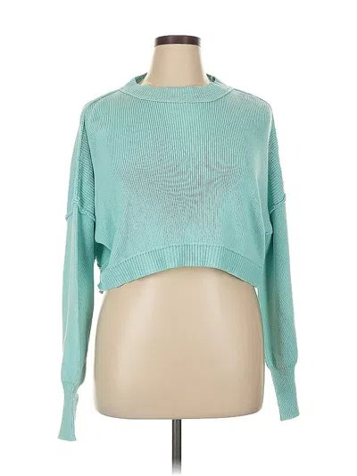 Pre-owned Pink Rose Pullover Sweater In Blue