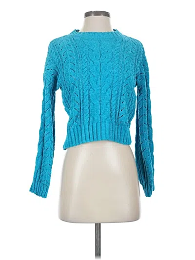 Pre-owned Pink Rose Pullover Sweater In Blue