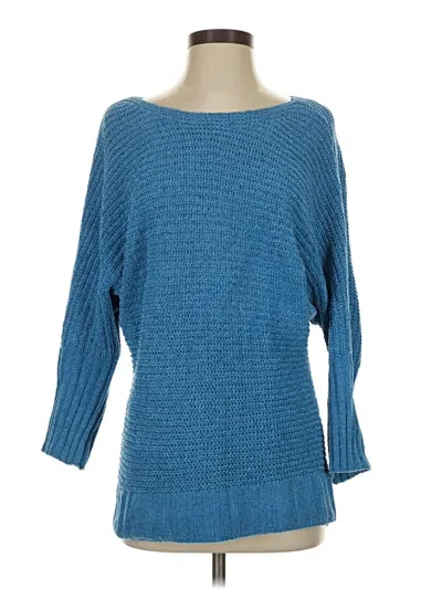 Pre-owned Pink Rose Pullover Sweater In Blue