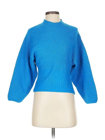 Pre-owned Pink Rose Pullover Sweater In Blue