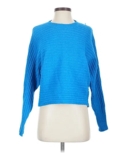 Pre-owned Pink Rose Pullover Sweater In Blue