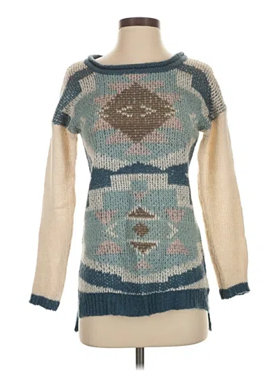 Pre-owned Pink Rose Pullover Sweater In Blue