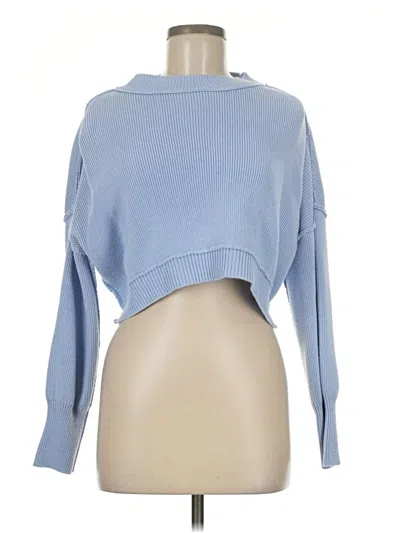 Pre-owned Pink Rose Pullover Sweater In Blue