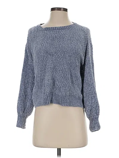 Pre-owned Pink Rose Pullover Sweater In Blue