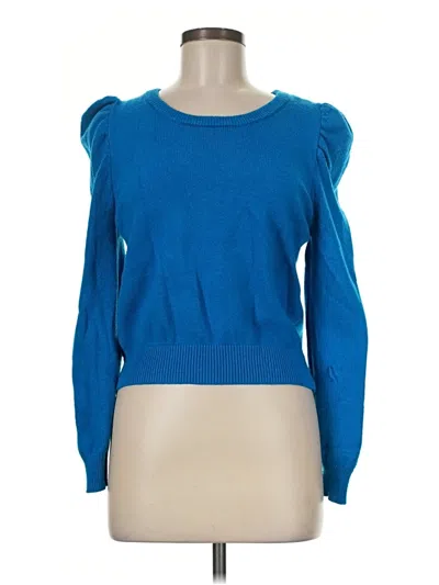 Pre-owned Pink Rose Pullover Sweater In Blue