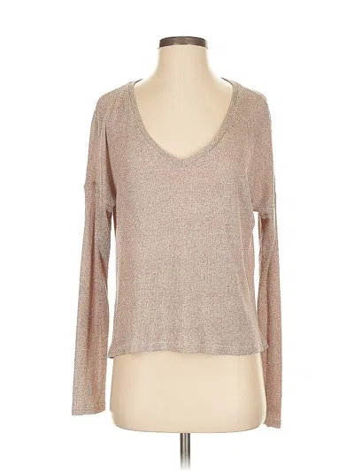 Pre-owned Pink Rose Pullover Sweater In Brown