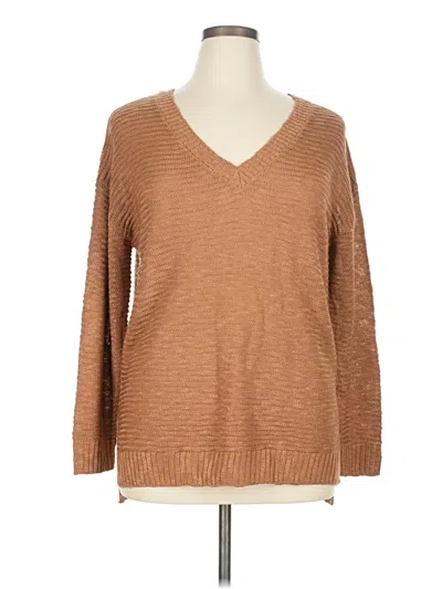 Pre-owned Pink Rose Pullover Sweater In Brown