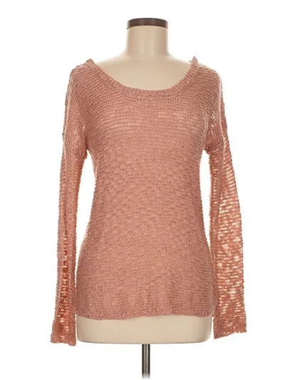 Pre-owned Pink Rose Pullover Sweater In Brown