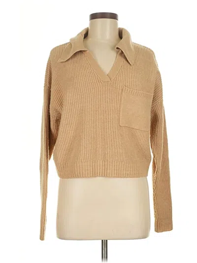 Pre-owned Pink Rose Pullover Sweater In Brown