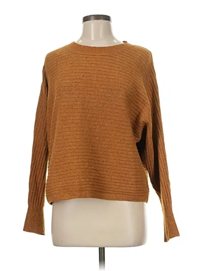 Pre-owned Pink Rose Pullover Sweater In Brown