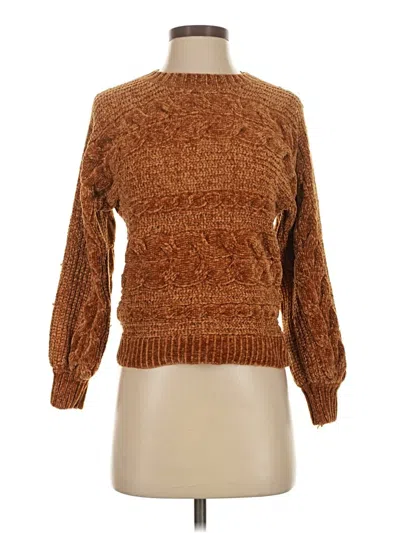 Pre-owned Pink Rose Pullover Sweater In Brown