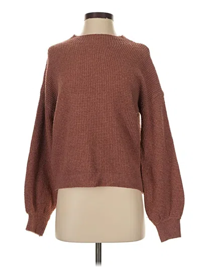 Pre-owned Pink Rose Pullover Sweater In Brown