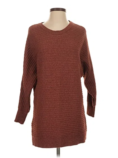 Pre-owned Pink Rose Pullover Sweater In Brown