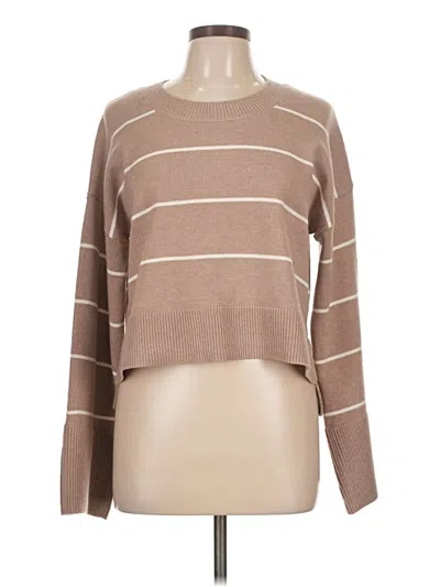 Pre-owned Pink Rose Pullover Sweater In Brown