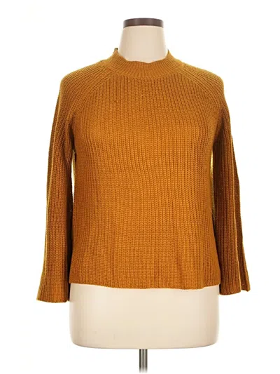 Pre-owned Pink Rose Pullover Sweater In Brown