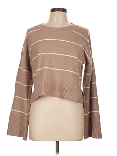 Pre-owned Pink Rose Pullover Sweater In Brown