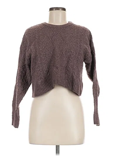 Pre-owned Pink Rose Pullover Sweater In Brown