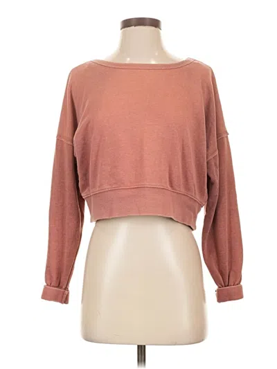 Pre-owned Pink Rose Pullover Sweater In Brown